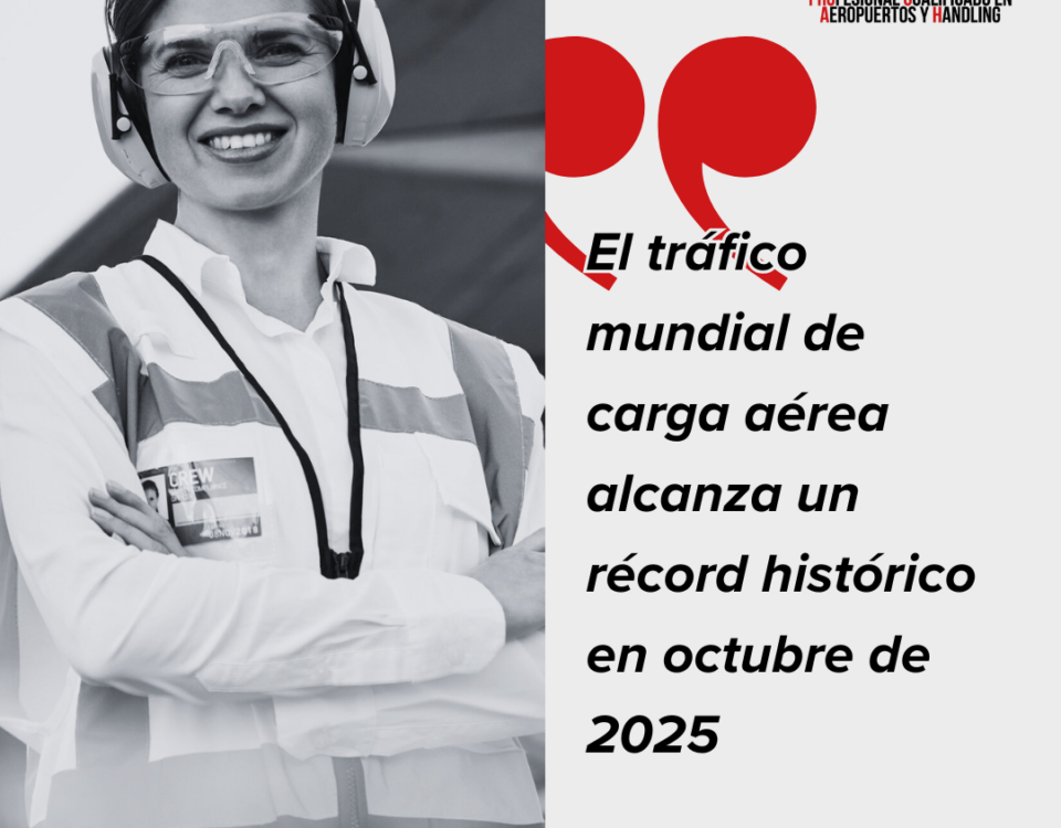 El tráfico mundial de carga aérea alcanza un récord histórico en octubre de 2025